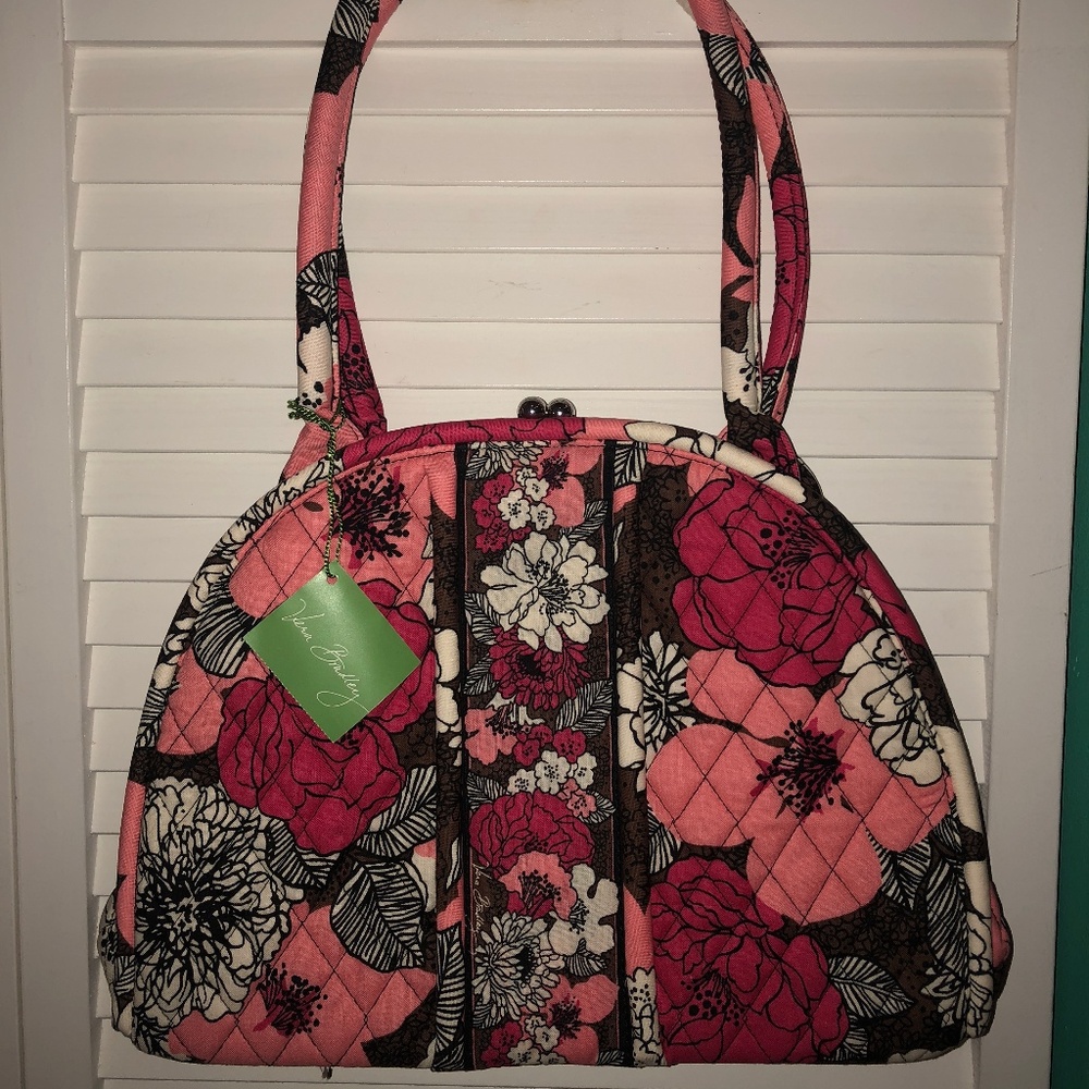 Vera Bradley Shoulder Bag / Purse Mocha Rouge